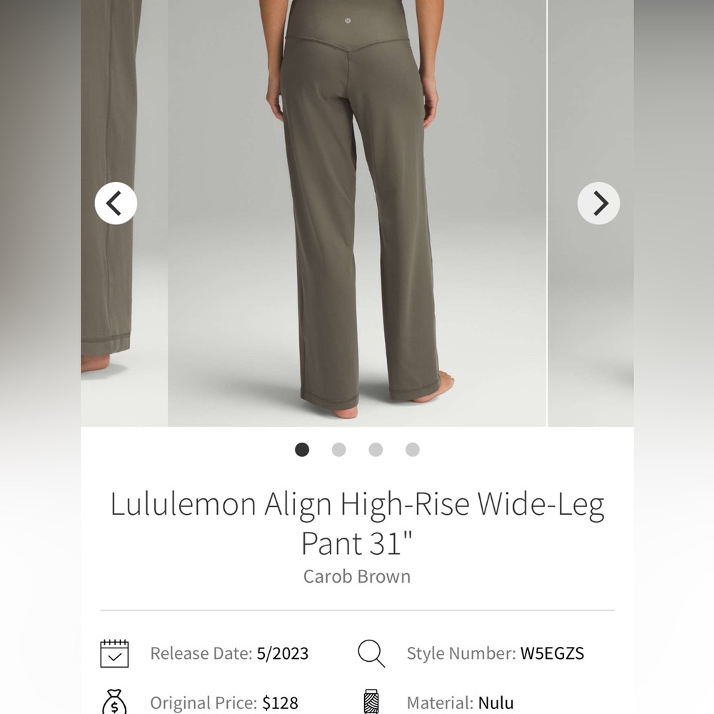 Lululemon align high rise wide leg pant